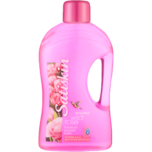 SATISKIN FOAM BATH WILD ROSE 2LTR