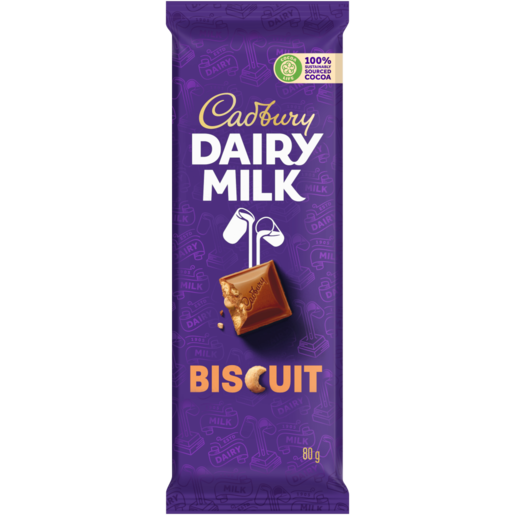 CADBURY 80G D/MILK BISCUIT
