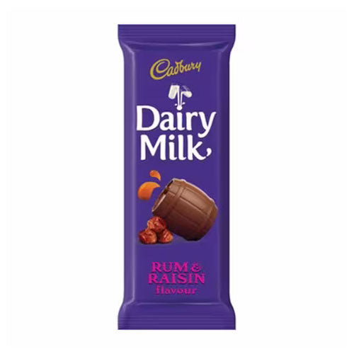 CADBURY 80G D/MILK RUM AND RAISIN
