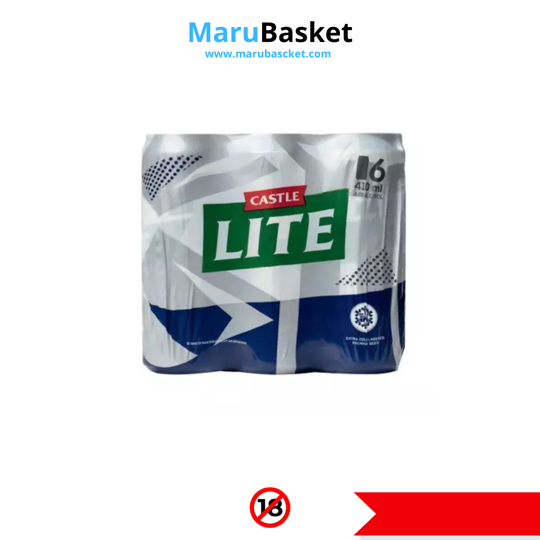 Castle Lite Beer Cans 6 x 410ml