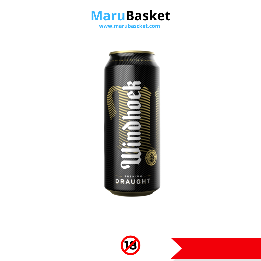Windhoek Premium Draught Beer Can 500ml