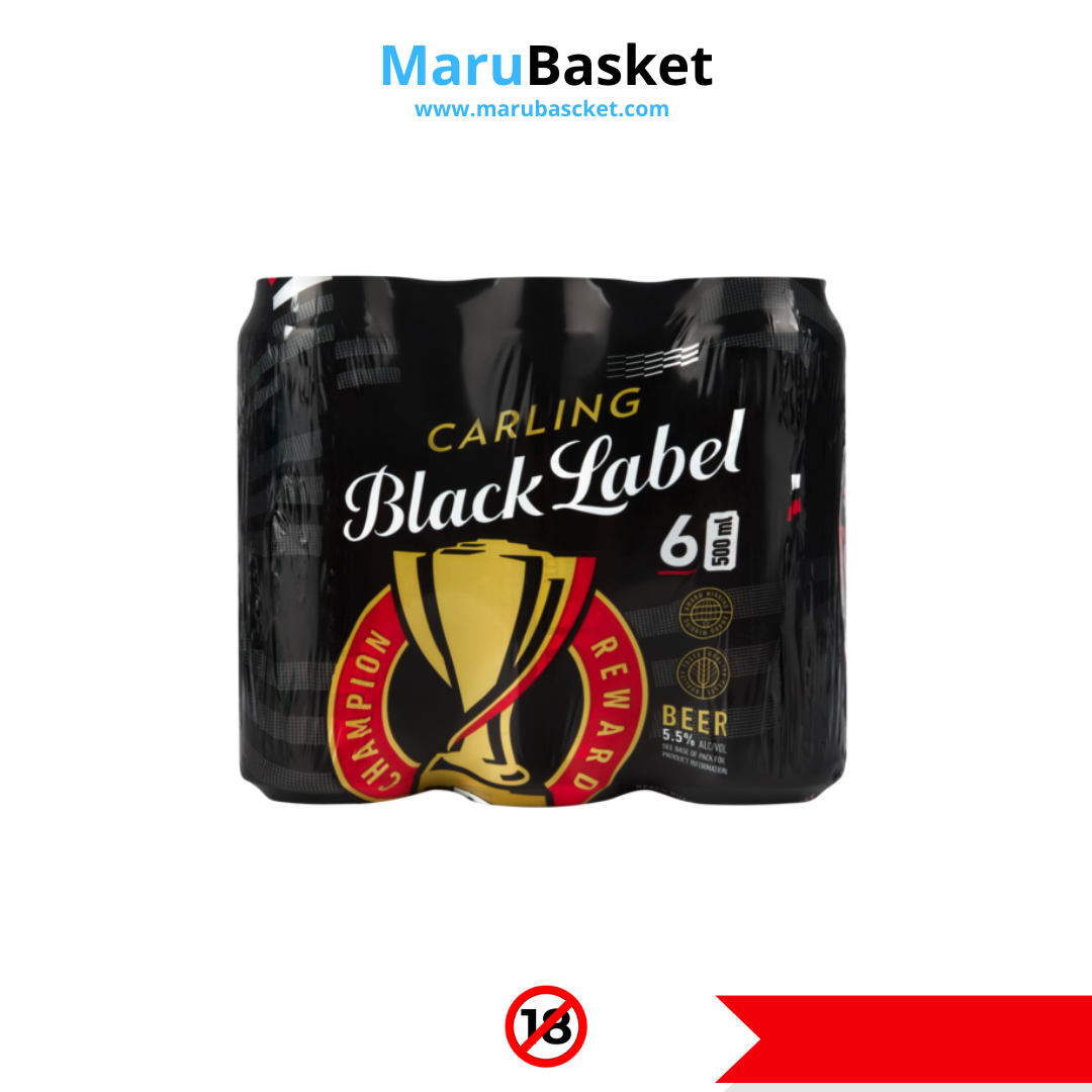 Carling Black Label Beer Cans 6 x 500ml