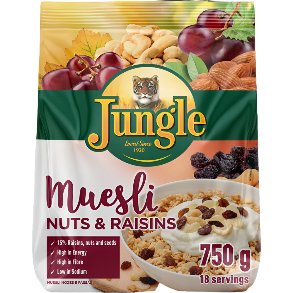 JUNGLE NUTS AND RAISINS 750G
