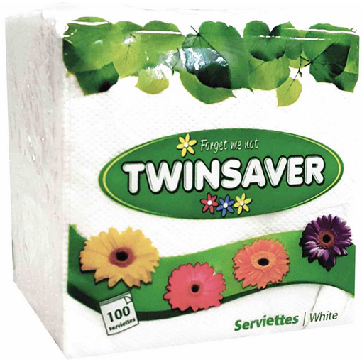TWINSAVER SERVIETTES 100S